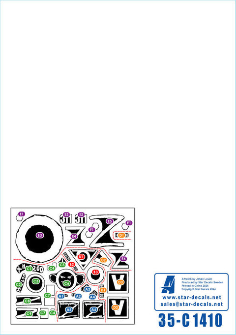 スターデカール 35-C1410 1/35 ウクライナの戦争＃18 ロシアのTOS-1Aロケット砲 2022～23年