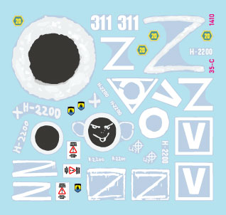 スターデカール 35-C1410 1/35 ウクライナの戦争＃18 ロシアのTOS-1Aロケット砲 2022～23年