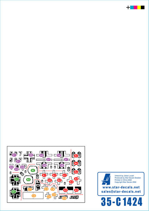 スターデカール 35-C1424 1/35 ウクライナ戦争＃25ウクライナのT-72B3（2016年製・2022～24年）