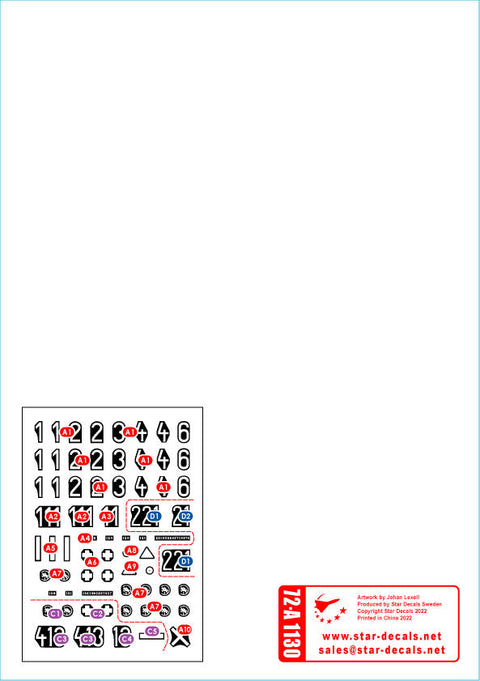 スターデカール 72-A1130 1/72 グレイハウンド師団 # 2. 第24戦車連隊のパンサー戦車