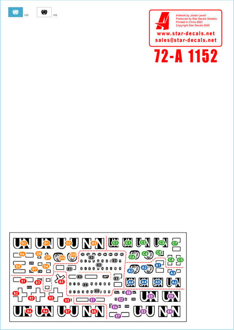 スターデカール 72-A1152 1/72 バルカン半島の平和維持軍＃2 ボスニアのカナダ軍M113派生車輌