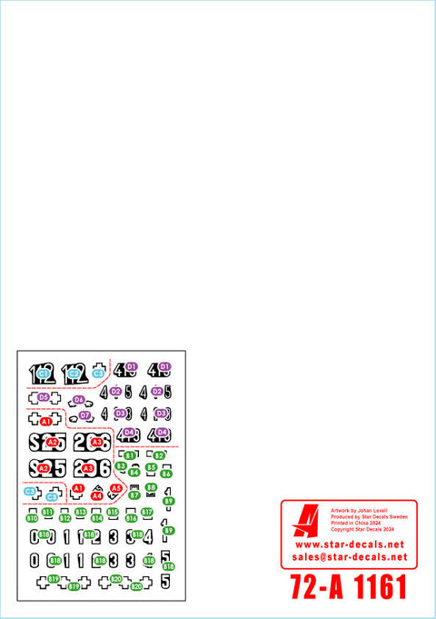 スターデカール 72-A1161 1/72 パンサーD型・A型 バルト海攻勢# 2  SS-ノルトラント師団・GD・第5装甲師団 1944-45年