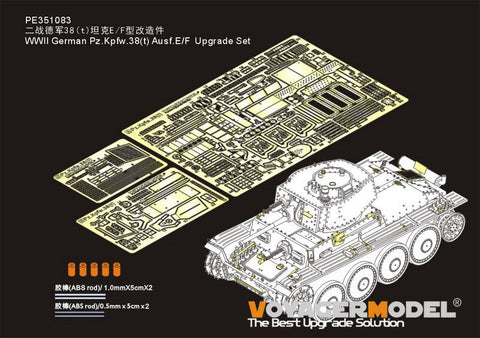 ボイジャーモデル PE351083 1/35 WWII ドイツ陸軍 38(t)戦車E/F型 アップグレードセット( タミヤ 35369用)