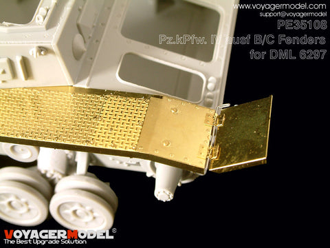 ボイジャーモデル PE35108 1/35 Ⅳ号戦車B/C型 フェンダーエッチングセット(ドラゴン6297用)