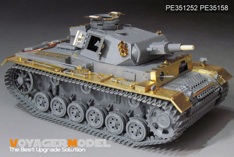 VoyagerModel 1/35 PE351252 WWII German Pz.KPfw.III Ausf.N early version upgrade set basic(TAKOM 8011)