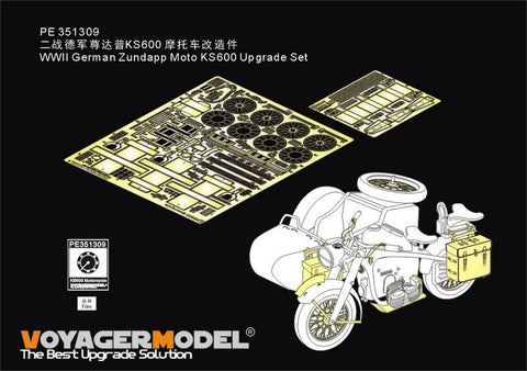 VoyagerModel PE351309 1/35 WWII German Zundapp Moto KS600 Upgrade Set(TAMIYA 35384)