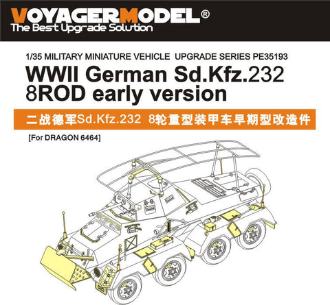 ボイジャーモデル PE35193 1/35 WWIIドイツ Sd.Kfz.232 8輪 初期型 (タミヤ用)