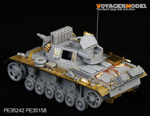 ボイジャーモデル PE35242 1/35 WWIIドイツ III号戦車N型 501重戦車大隊 アフリカ エッチングセット(ドラゴン6431用)