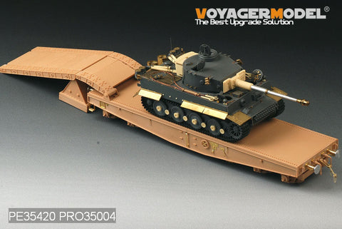 ボイジャーモデル PE35420 1/35 WWIIドイツ重戦車用平貨車 Ssyms 80(トランぺッター00211)