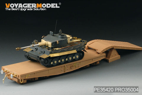 ボイジャーモデル PE35420 1/35 WWIIドイツ重戦車用平貨車 Ssyms 80(トランぺッター00211)