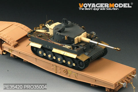 ボイジャーモデル PE35420 1/35 WWIIドイツ重戦車用平貨車 Ssyms 80(トランぺッター00211)