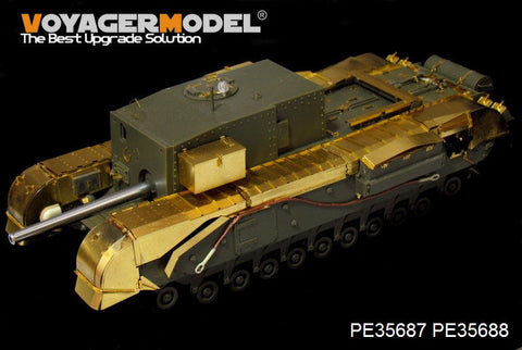 ボイジャーモデル PE35687 1/35 WWIIイギリス チャーチル3インチガンキャリア エッチングセット(AFVクラブ AF35253用)
