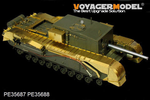 ボイジャーモデル PE35687 1/35 WWIIイギリス チャーチル3インチガンキャリア エッチングセット(AFVクラブ AF35253用)