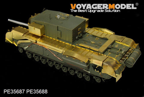 ボイジャーモデル PE35687 1/35 WWIIイギリス チャーチル3インチガンキャリア エッチングセット(AFVクラブ AF35253用)