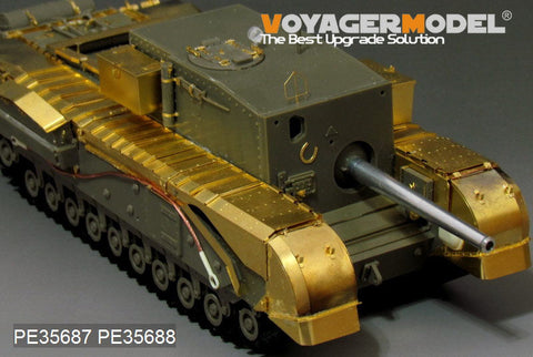 ボイジャーモデル PE35687 1/35 WWIIイギリス チャーチル3インチガンキャリア エッチングセット(AFVクラブ AF35253用)