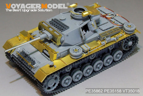 ボイジャーモデル PE35862 1/35 WWIIドイツ III号戦車L型 エッチング基本セット(ドラゴン6387用)