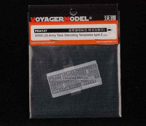 ボイジャーモデル PEA137 WWII アメリカ陸軍戦車 ステンシル テンプレート タイプ2