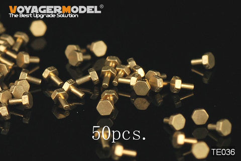 ボイジャーモデル TE036 金属六角形リベット パターン 2 (M0.5X1用) (50個) (汎用)