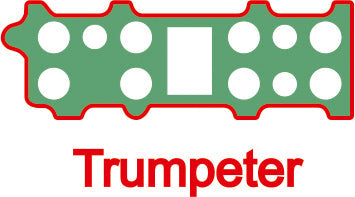 ヤフーモデル YMA2403 1/24 A6M2（三菱色）計器盤(トランぺッター用）