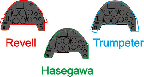 ヤフーモデル YMA3203 1/32 メッサーシュミットBf109G 計器盤 (レベル用）