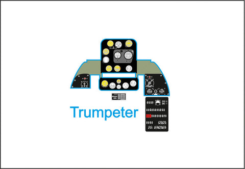 ヤフーモデル YMA3227 1/32 ドーントレス 初期型 計器盤 (トランぺッター用）