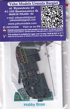 ヤフーモデル YMA3251 1/32 B-24J リベレーター 計器盤 （ホビーボス用）