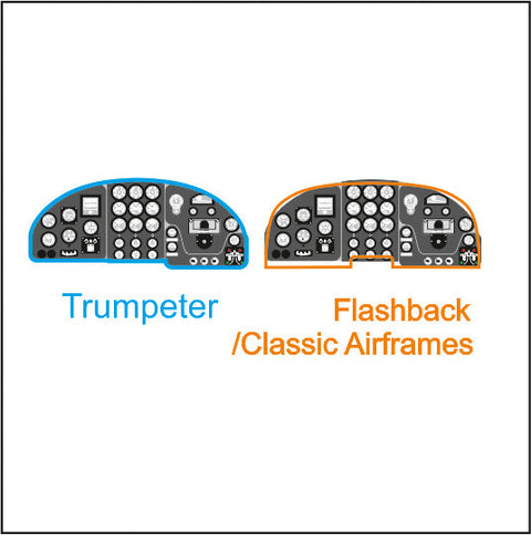 ヤフーモデル YMA4840 1/48 サヴォイア SM.79 I 計器盤 (トランぺッター用）