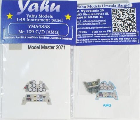ヤフーモデル YMA4858 1/48 メッサーシュミット Me-109 C-D 計器盤 （AMG用）