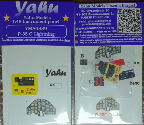 ヤフーモデル YMA4889 1/48 P-38 G ライトニング 計器盤 (タミヤ用）