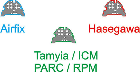 ヤフーモデル YMA7216 1/72 メッサーシュミットBf109E 計器盤 （ICM/タミヤ用）