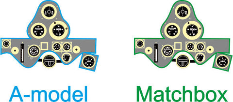 ヤフーモデル YMA7243 1/72 ホーカー フューリー Mk.I 計器盤 （Aモデル用）