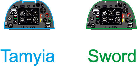 ヤフーモデル YMA7248 1/72 スピットファイアMk.I 計器盤 (タミヤ用） / (エアフィックス用）