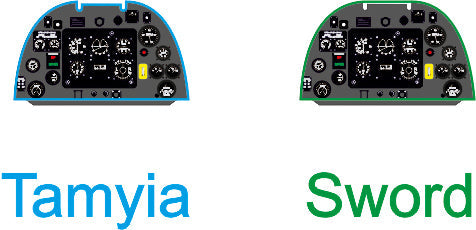 ヤフーモデル YMA7249 1/72 スピットファイアMk.V 計器盤 （タミヤ / ソード用）