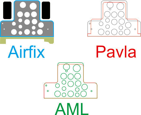 ヤフーモデル YMA7268 1/72 P-40 B/C 計器盤 （エアフィックス / AML用）