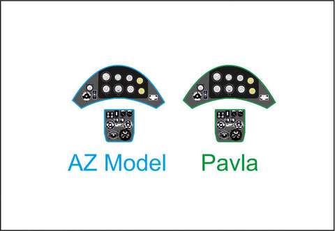 ヤフーモデル YMA7279 1/72 P-26 ピーシューター 計器盤 （パブラ / AZ モデル用）