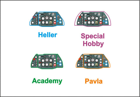 ヤフーモデル YMA7302 1/72 Me163 B-1 コメート 計器盤 （アカデミー用）