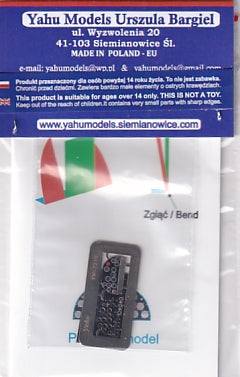 ヤフーモデル YML7210 1/72 IAR 81 計器盤 （A-model / パークモデル用）