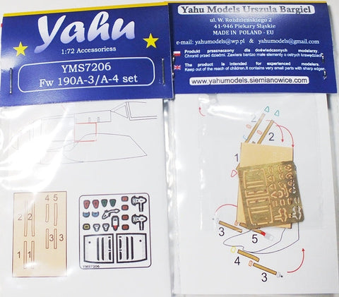 ヤフーモデル YMS7206 1/72 フォッケウルフ Fw190 A-3/A-4 セット