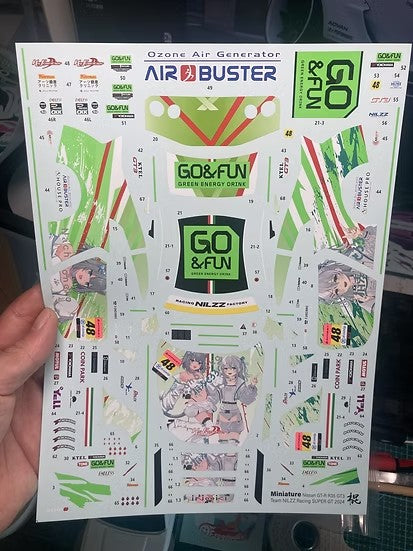 ZoomOn CS001 1/24 日産 GT-R No.48 NILZZ レーシング ゴー＆ファン - GT300（アオシマ用）