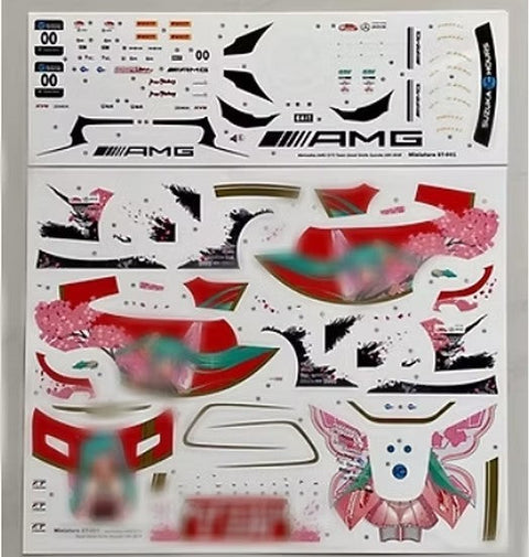 ZoomOn CS013 1/24 メルセデス AMG GT Evo インターコンチネンタル GT チャレンジ 鈴鹿 10H 2018（タミヤ用）デカール