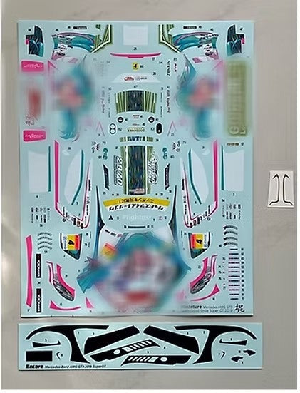 ZoomOn CS026 1/24 メルセデス AMG GT オートバックス スーパー GT 2019 グッドスマイルレーシング & チームUKYO（タミヤ用）デカール