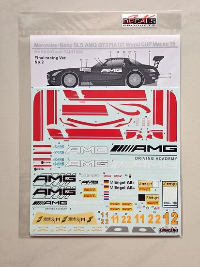 SKデカール Sk24023 1/24 メルセデスベンツ SLS AMG GT FIA GT ワールドカップ マカオ 15 デカールセット