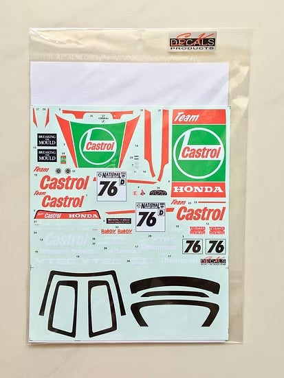 SKデカール SK24038 1/24 ホンダ シビック EG6 Castrol