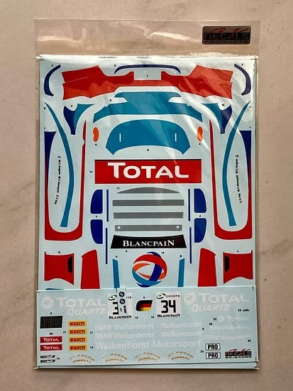 SKデカール SK24085 1/24 BMW M6 GT3 Spa 24H 18 チーム ウォルケンフォルスト #34