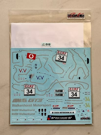 SKデカール SK24086 1/24 BMW M6 GT3 VLN 18 チーム ウォルケンフォルスト #34