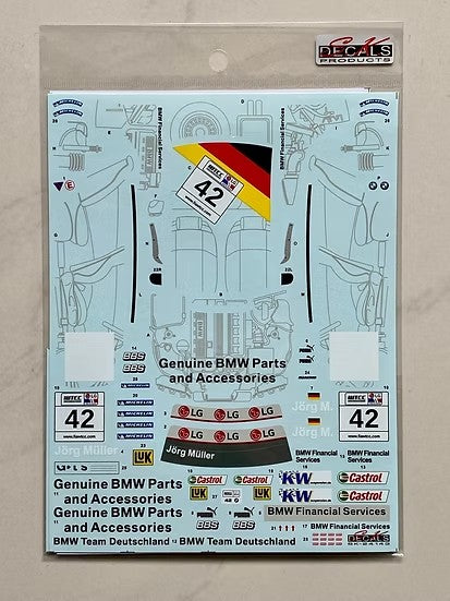 SKデカール SK24143 1/24 BMW 320i E46 世界ツーリングカー選手権 フランス 2005 BMW チーム ドイツ #42