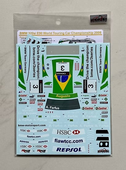 SKデカール 1/24 SK24177 BMW 320si E90 WTCC 2008 BMW チーム ドイツ #3