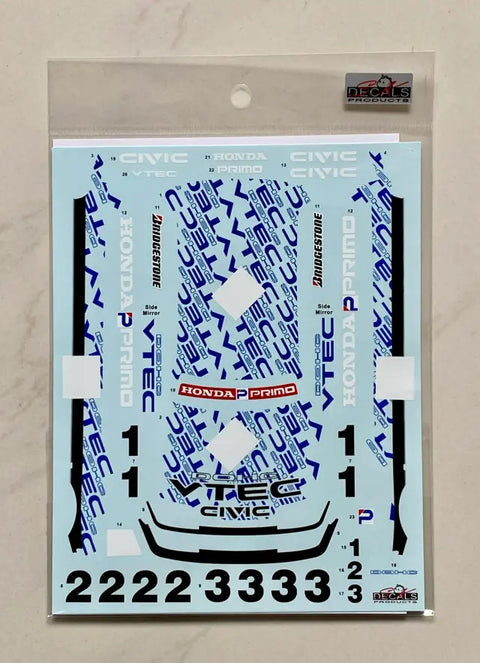 SKデカール SK24195 1/24 ホンダ シビック EF9 Gr.N 鈴鹿サーキット テストカー 1990（Beemax用）