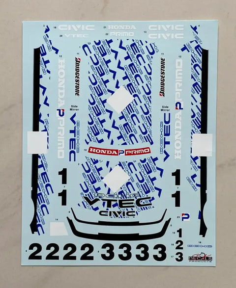 SKデカール SK24195 1/24 ホンダ シビック EF9 Gr.N 鈴鹿サーキット テストカー 1990（Beemax用）