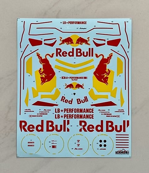 SKデカール SK24204 1/24 LBワークス ランボルギーニ アヴェンタドール Ver.2 レッドブル (アオシマ用)